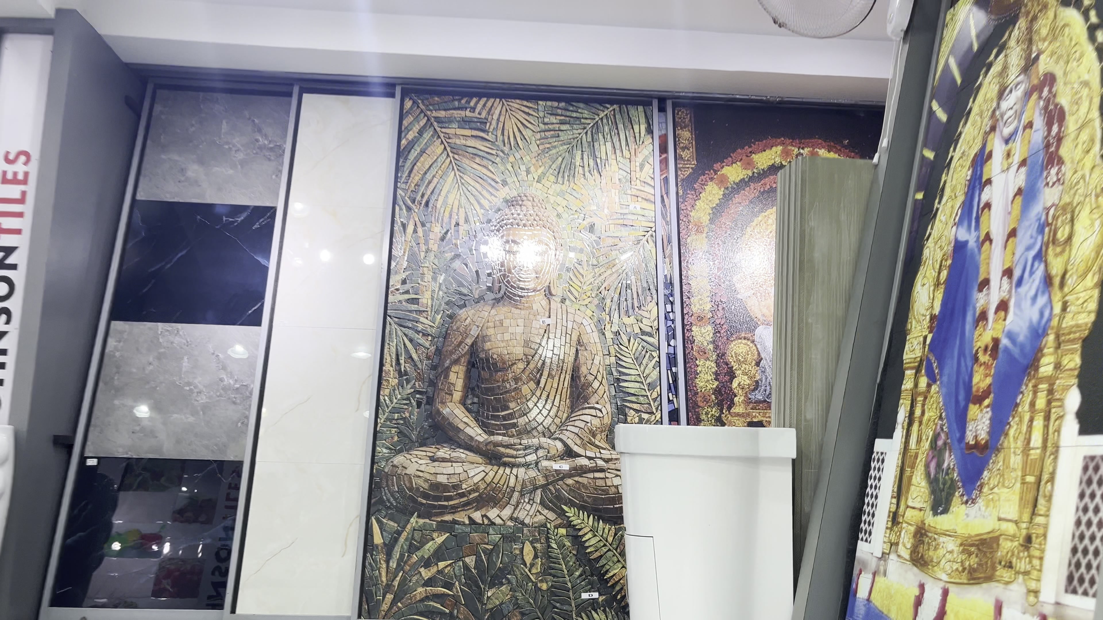 Floor and wall tile panels in the tiles gallery